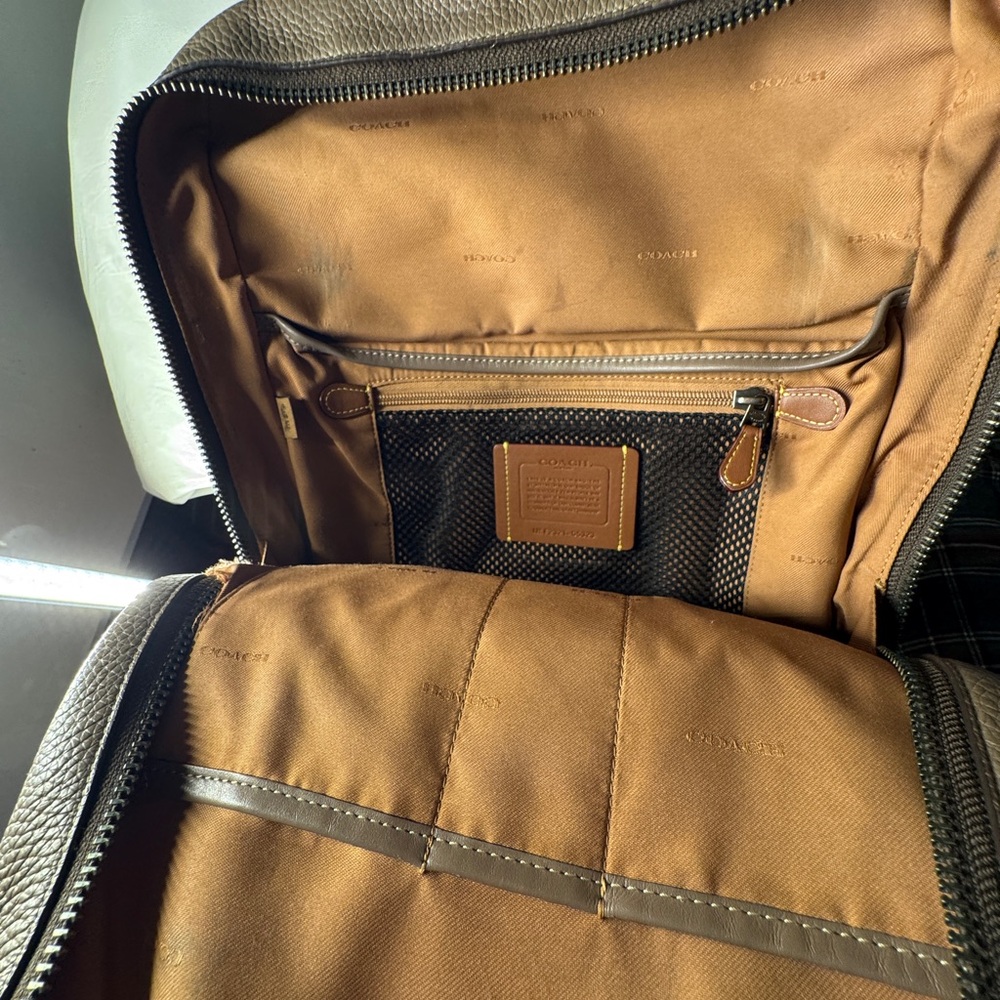 Leather Coach Gotham Backpack in Tan/Stone Color - Picture 13 of 16